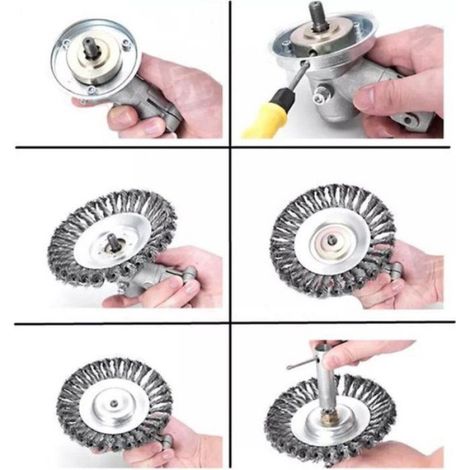 Brosse désherbage débroussailleuse - 1 pièce, 15cm brosse joints coupe-herbe universelle - Type accessoire débroussaille Étiquette (1/5)