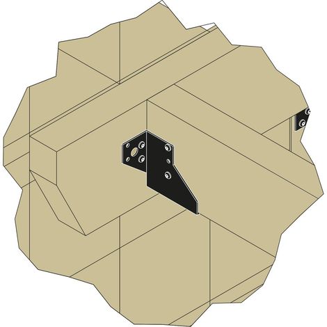 Sabot ailes extérieures Galvanisé noir pour poutres de 4,4 x 12,5