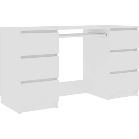 Maison Exclusive - Schreibtisch Weiß 140x50x77 cm Holzwerkstoff (1/5)