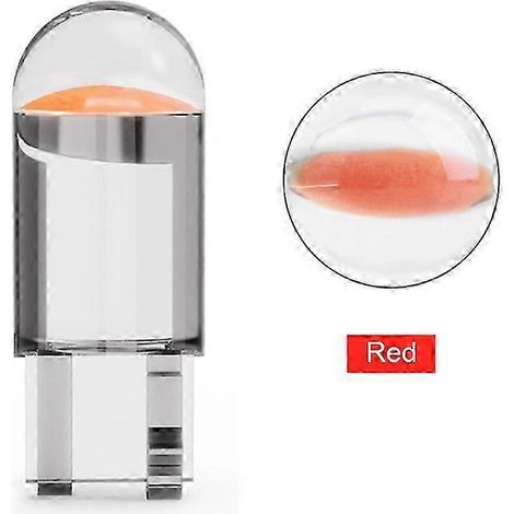 Lot de 2/10 ampoules LED T10 COB W5W 194 168 pour éclairage de plaque d'immatriculation, feu de gabarit, éclairage d'instrumentation, style automobile, blanc/bleu, 12 V (1/5)