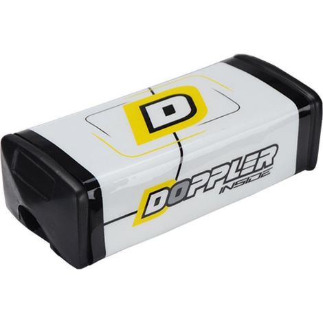Mousse de guidon Doppler blanc jaune pour guidon moto sans barre (1/4)