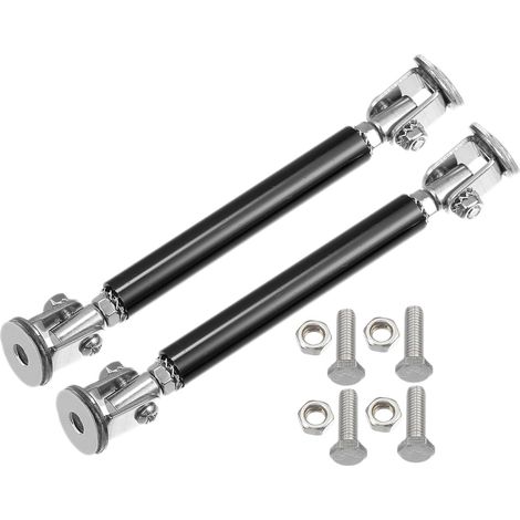 3"-5" 75mm Voiture Avant Pare-Chocs Lèvre Séparateur Jambes Force Tige Noir - 2 pcs (1/5)
