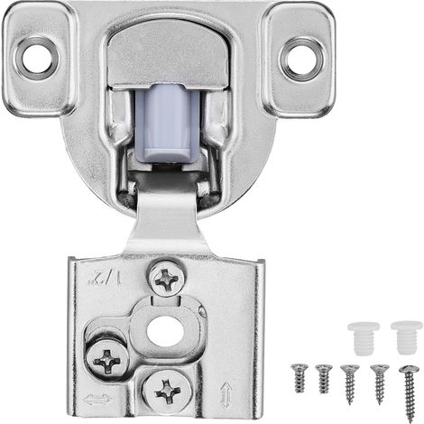 Mophorn-Schrankscharniere, 60er-Packung teilweise aufliegende Küchentürscharniere, 105° Soft-Close-Schrankscharniere für Rahmenschränke, inkl. Befestigungsschrauben