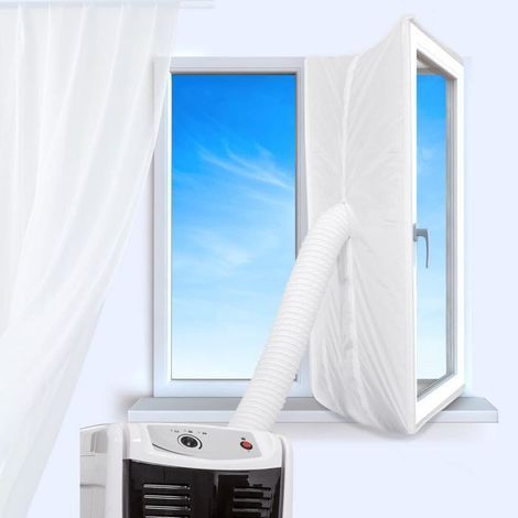 Shmshng – Tissu joint 300 cm pour climatisation – Isolation thermique pour fenêtres et portes – Installation simple – Compatible avec climatiseurs mobiles (1/5)