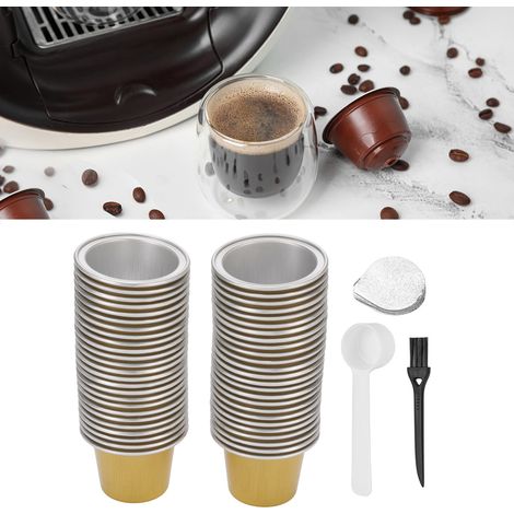 50 cápsulas de café (15 ml cada una) + 50 tapas de aluminio + juego de accesorios (1/5)