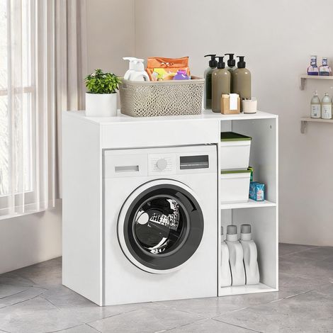 Armoire coloris blanc en panneau de particules 96 x 60 x 90,5 cm (1/5)