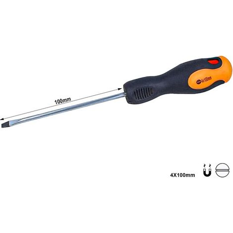 Cacciavite a Taglio 4X100mm Con Punta Magnetica