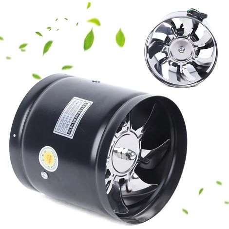 Ventilateur d’extraction mural 220V 15 cm, ventilateur domestique silencieux 40W, ventilation cuisine, WC et salle de bain