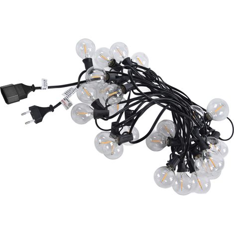 Guirlande lumineuse suspendue G40 25 LED, 8 m, lumière blanc chaud, étanche, pour fêtes en extérieur et jardin, prise UE 220 V (1/5)