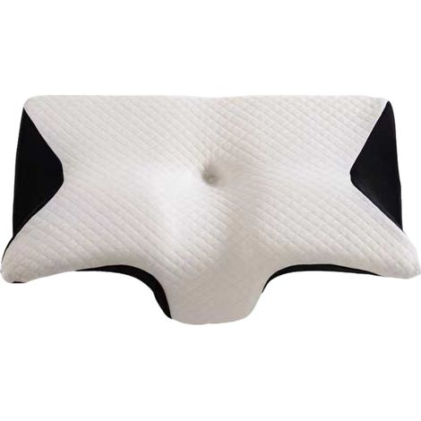 Oreiller cervical en mémoire de forme - Coussin orthopédique papillon anti-douleur nuque - Soutien cervical pour dormeurs sur le côté et dos (1/5)