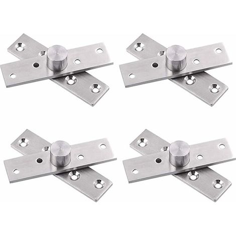 royaluxe- Charnières Pivot Porte à Rotation Cachée de 360 Degrés 4 PCS Pivot Hinge for Door Charnière de Porte Supérieure Inférieure en Bois à Charnière en Acier Inoxydable épaissies pour Armoire Fenê (1/5)