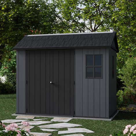 Cobertizo de jardín NEWTON PLUS 975 - 5,7m² - Gris