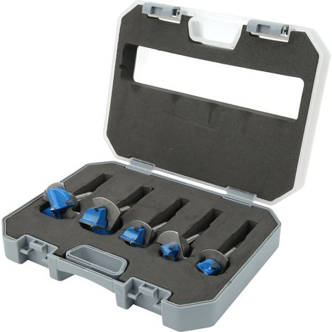 Ensemble de 5 forets à charnière réglables en carbure bleu pour le travail du bois, de 15 à 35 mm (1/5)