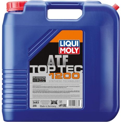 Huile LIQUI MOLY ATF TOP TEC 1200 20L / DEX III H / HONDA Z1 / SP-III / T-IV / BMW LT 71141 / VOLVO 97341 / G 055 025