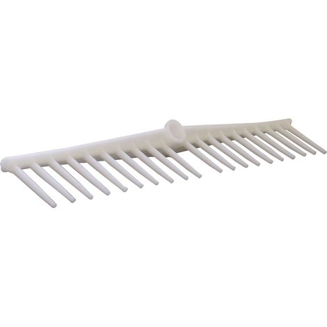 Rastrello per erba da giardino in polipropilene 20 denti Bianco Brixo