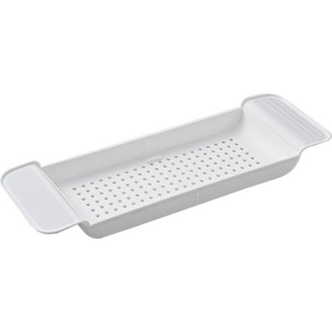Bandeja extensible para bañera, sistema de drenaje, plástico resistente, estable, para baño (1/5)