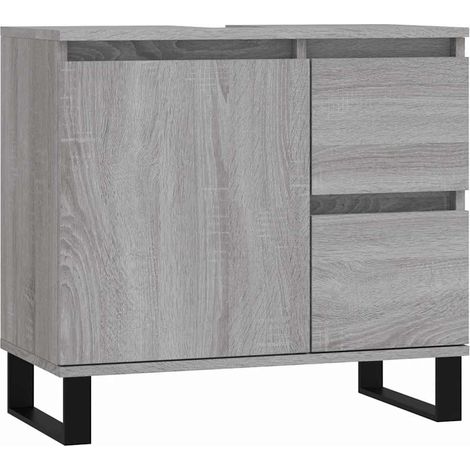 Maison Exclusive - Badschrank Grau Sonoma 65x33x60 cm Holzwerksto