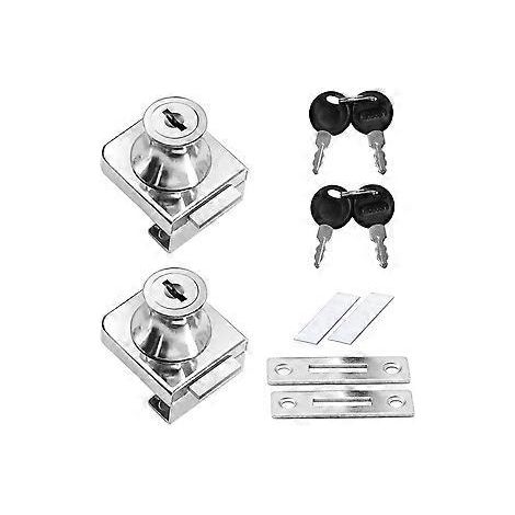 Stück Türschlösser aus Zinklegierung für Glastüren, rostfreie Schrankschlösser, für 5-12 mm Glastüren, ohne Bohren, mit 4 Schlüsseln