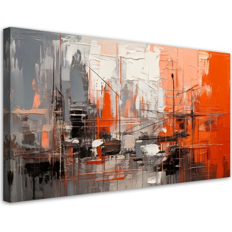 Wandbild Abstraktion Grau Urban 80x40 cm (1/5)