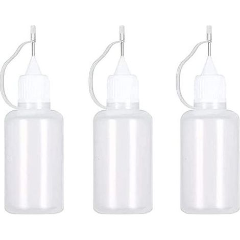 HeyNan 30ml Bottle for Glue or Oil Dosing with Needle Tip (Pack of 3) (1/4)