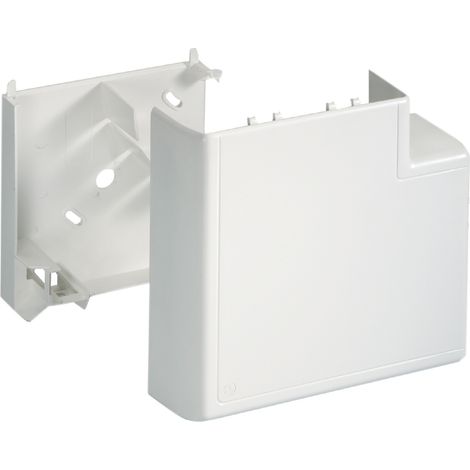 angle plat - avec fond goulotte - 90 x 55 - blanc - ta-c45 - iboco 04532 (1/2)
