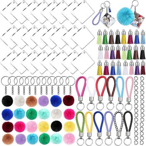 Porte-clés acrylique transparent lot de 126 pièces pour vinyle