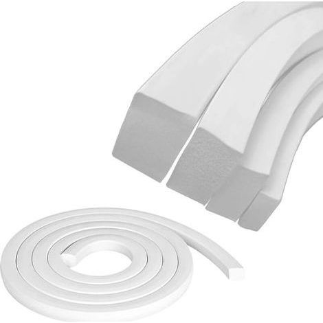 Bande d'étanchéité en Mousse de Silicone Taille 5mm x 30mm, Bande Blanche Éponge Carrée Douce pour le Bricolage, Joint de Fenêtre, Porte, Machine Tube en Mousse Longueur 2 Mètres (1/5)