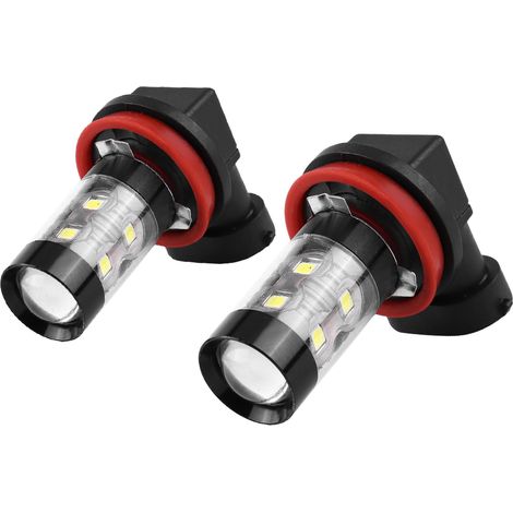 Lot de 2 ampoules LED auto H8 H11 12V-24V 50W haute puissance lumineuses pour brouillard et feu de jour (1/5)