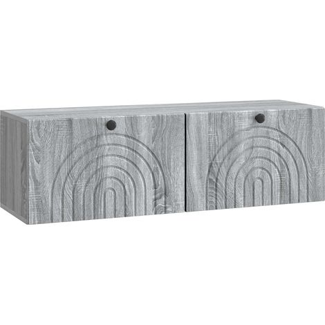 Maison Exclusive - Mobile Porta TV da Muro Grigio Sonoma 98 x 31 x 30 cm (1/5)