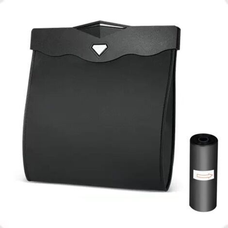 Suspendre poubelle voiture interieur, Poubelle de voiture avec ouverture magnétique à accès rapide, Cuir PU imperméable, accessoire voiture pour siège arrière de voiture Noir (1/4)