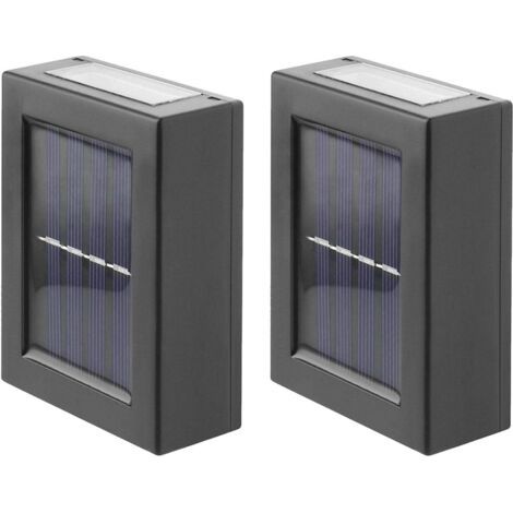 Lot de 2 appliques murales solaires d'extérieur Blanc froid (1/5)