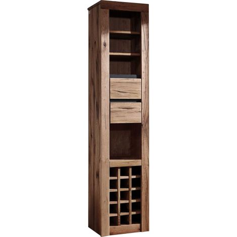Weinregal Wild-/Zerreiche 42x35x191 Tabacco brown geölt MONTREUX 325
