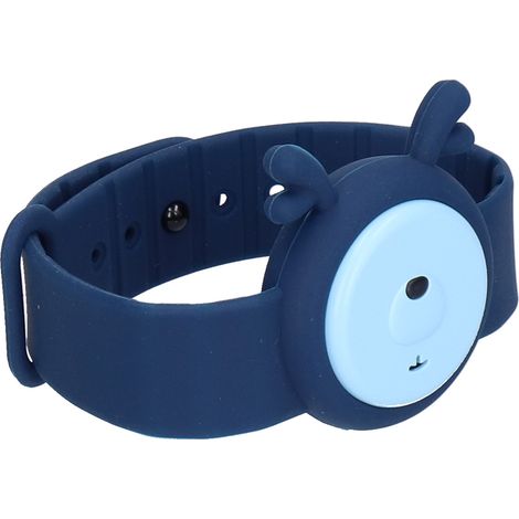 Bracelet anti-moustiques rechargeable par USB, à ultrasons, pour enfants, bleu foncé (1/5)