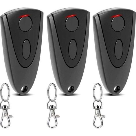 Lot de 3 émetteurs portatifs pour porte de garage Novoferm - 433,92 MHz - Télécommande 2 canaux - Pour novotron 502/504/512/514 (1/4)