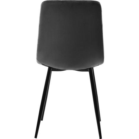 MODENUIT 5-teiliges Esszimmer-Set, runder Tisch 100 cm mit 4 schwarzen Samtstühlen (1/5)