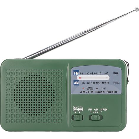 Radio lampe torche solaire à manivelle avec 1 LED, radio d'urgence portable multifonctionnelle. (1/5)