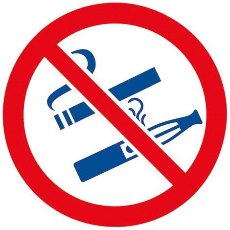 5 Disque Adhésif Interdit De Vapoter - Iso