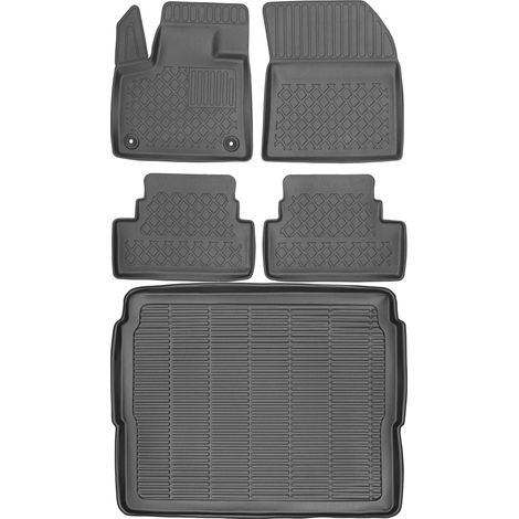 Ensemble de tapis de sol et de coffre pour Peugeot 3008 II Crossover à partir de 2016