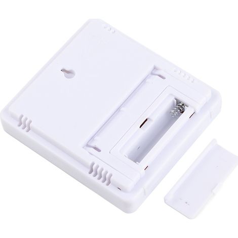Thermomètre d'hygrométrie plastique précis, grand écran avec horloge, mesure intérieure température et humidité HTC-1 (1/5)