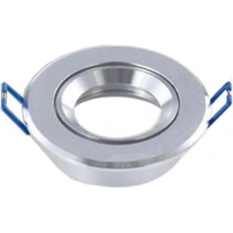 Trade Shop - Porta Faretto Da Incasso Attacco Gu10 Ip20 72mm Cornice Portafaretto Tondo P17 - (1/2)