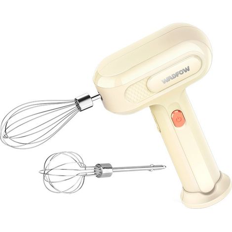 Batteur à main sans fil WADFOW 25 W, 3 vitesses, 2 batteurs, batterie 1500 mAh