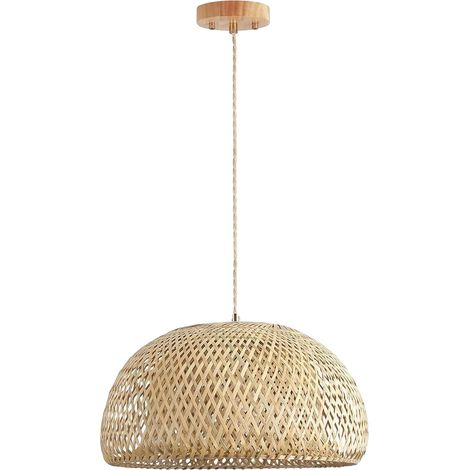 Pendelleuchte, Bambusmaterial, E27-Fassung, 38CM, Keine Glühbirne (1/2)