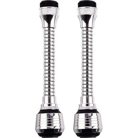 2 Pièces Rallonge Robinet,Filtre D'extension Pivotant,Extension de Douche de Robinet ,360°Réglable Bec Diffuseur Filtre, Deux Modes Réglable,pour éviers de Cuisine, Salle de Bain (1/5)