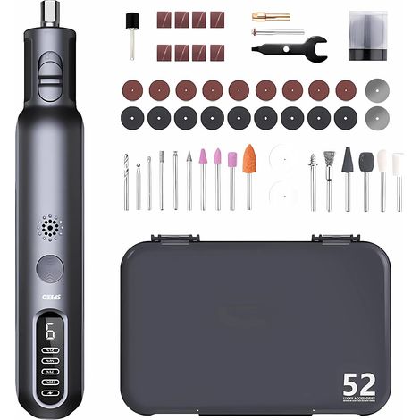 Mini 80W Cordless Engraving Pen – Vibration Engraving Tool Set for Ceramics, Glass and Jewelry with Light (1/5)