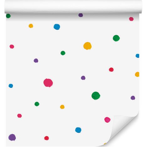 Papier peint minimaliste à pois pour salon et chambre 50x1000 cm (1/5)