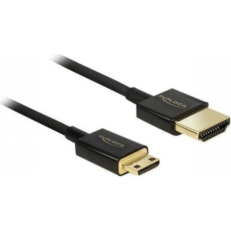 Câble HDMI Mini HDMI vers HDMI 25 cm - 4K - Triple Blindage - 18 Gbps - Cuivre - Plaqué Or
