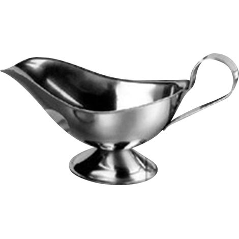 Saucière - Acier Inoxydable 18/10 - Bec Verseur Anti-Goutte - Pour Sauce Jus Vinaigrette Crème - Usage Restauration Maison Extérieur - 1 Pièce (1/5)
