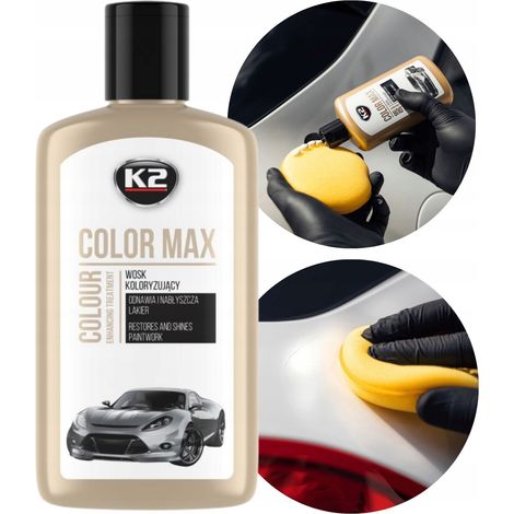 Cire colorante pour voiture K2 Color Max, 250 ml, blanche (1/5)