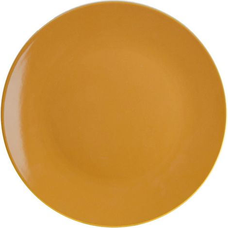 Lot de 6 Assiettes Plates "Colorama" 26cm Jaune (1/2)