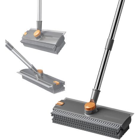 QORVA-2 en 1 Nettoyeur de Carrelage et de Joints de Sol avec Poils Rigides,(138cm)360° Tête Pivotante,Brosse de Nettoyage pour Carreaux,Salle de Bain (1/5)